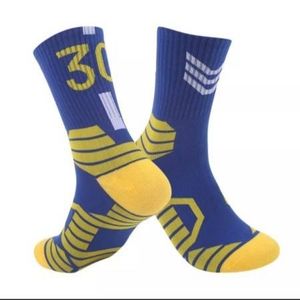 Stephen Curry Socks Blue NBA Golden State Warriors NEW Fit Size 6-12